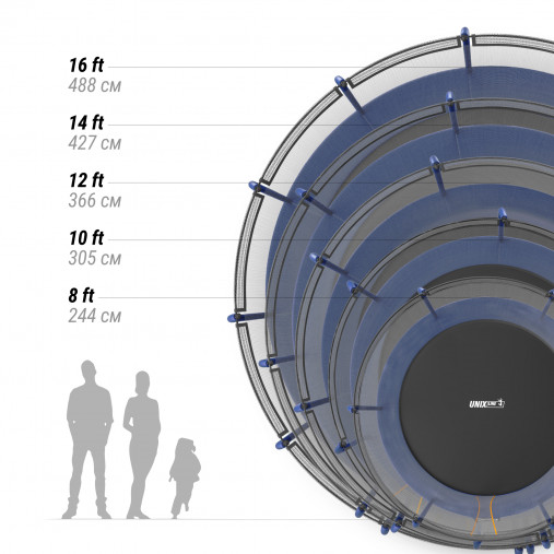 Батут UNIX Line SUPREME BASIC 12 ft (blue) 3.66 м. синий Батут UNIX Line SUPREME BASIC 12 ft (blue) 3.66 м. синий