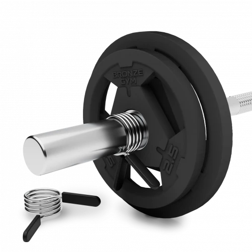 Диск олимпийский BRONZE GYM обрезиненный 20 кг с тремя хватами