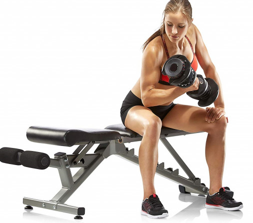 Пара регулируемых гантелей Original Fitness 40 кг на стойке Пара регулируемых гантелей Original Fitness 40 кг на стойке