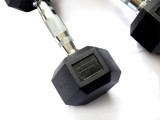 Гантель 15 кг гексагональная ZSO обрезиненная