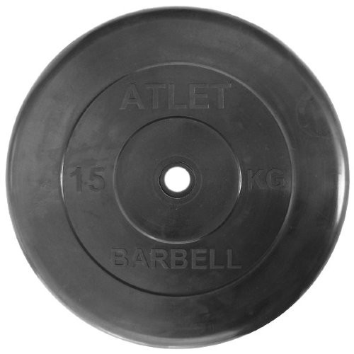Диск 15 кг ATLET обрезиненный 51 мм MB BARBELL MB-AtletB51-15 Диск 15 кг ATLET обрезиненный 51 мм MB BARBELL MB-AtletB51-15