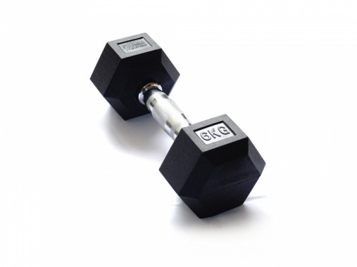 Гантель 6 кг гексагональная ZSO обрезиненная