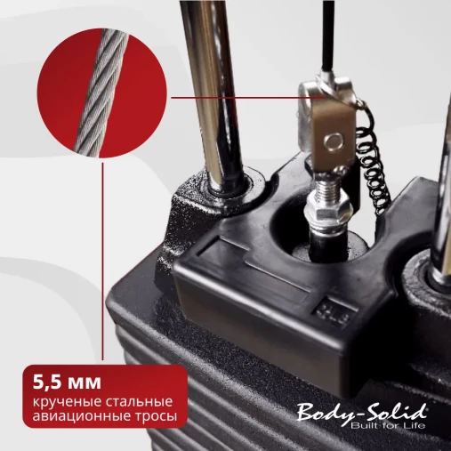 Баттерфляй Body-Solid Pro-Dual DPEC_SF Тренажер грузоблочный для тренировки грудных и дельтовидных мышц