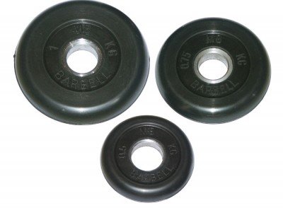 Блин "Стандарт" обрезиненный черный MB 20 кг ф50 мм Блин "Стандарт" обрезиненный черный MB 20 кг ф50 мм