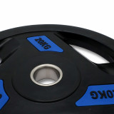 Диск обрезиненный c хватом UNIX Fit PRO 20 кг, 51 мм, олимпийский, синий