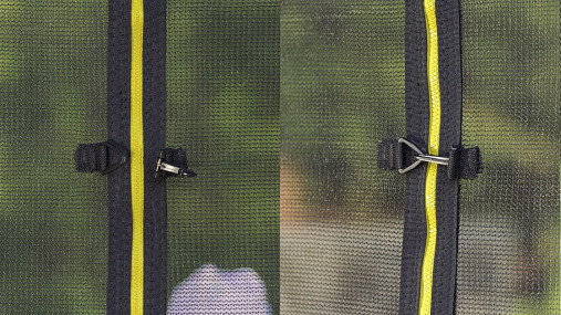 Батут Hasttings Air Game 10FT (3,05 м) с внутренней сеткой и двухсторонним защитным матом (зеленый/синий)