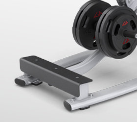 Расположенная под углом изогнутая подставка для ног улучшает проработку голени Расположенная под углом изогнутая подставка для ног улучшает проработку голени