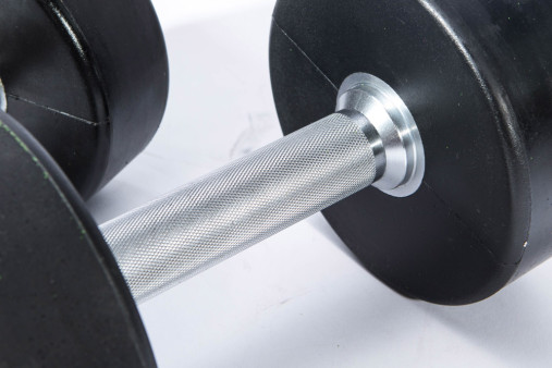 Гантели в уретане LIVEPRO Premium Urethane Dumbbells 12 кг, черный/синий (пара)