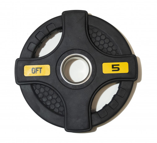 Штанга олимпийская наборная 128 кг OFT (диски 50 мм с двумя хватами, черный гриф 220 см) Штанга олимпийская наборная 128 кг OFT (диски 50 мм с двумя хватами, черный гриф 220 см)