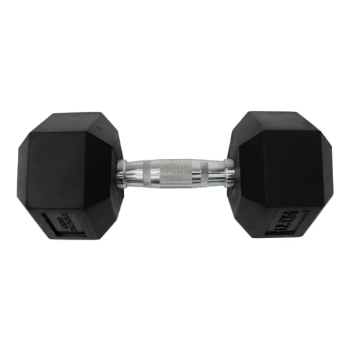 Набор гексагональных обрезиненных гантелей BRONZE GYM 2,5-25 кг - 10 пар, шаг 2,5 кг